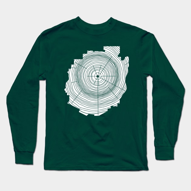 Adirondack Mountains Adirondacks Park Tree Rings Long Sleeve T-Shirt by PodDesignShop